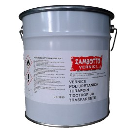 5 litri Vernice poliuretanica turapori tixotropica trasparente + 2,5 litri di catalizzatore