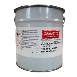 5 litri vernice per parquet cerata poliuretanica trasparente + 2,5 litri
